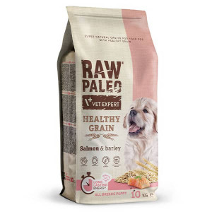 RAW PALEO HG PUPPY SALMON sausā barība kucēniem Lasis, mieži 10kg